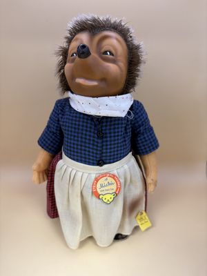 Doll. Germany. Steiff. Micki. White Apron &amp; Blue Blouse. 12"H