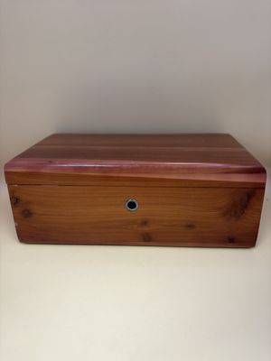 Jewelry Box. USA. Lane. Vintage Miniature Cedar Chest with Key. 8.75"W