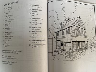 Book. USA. French Picture Dictionary Coloring Book. 2025. 183 pages