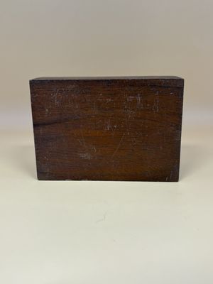 Wood. Box. Flag Design. Rectangle. 4"W.