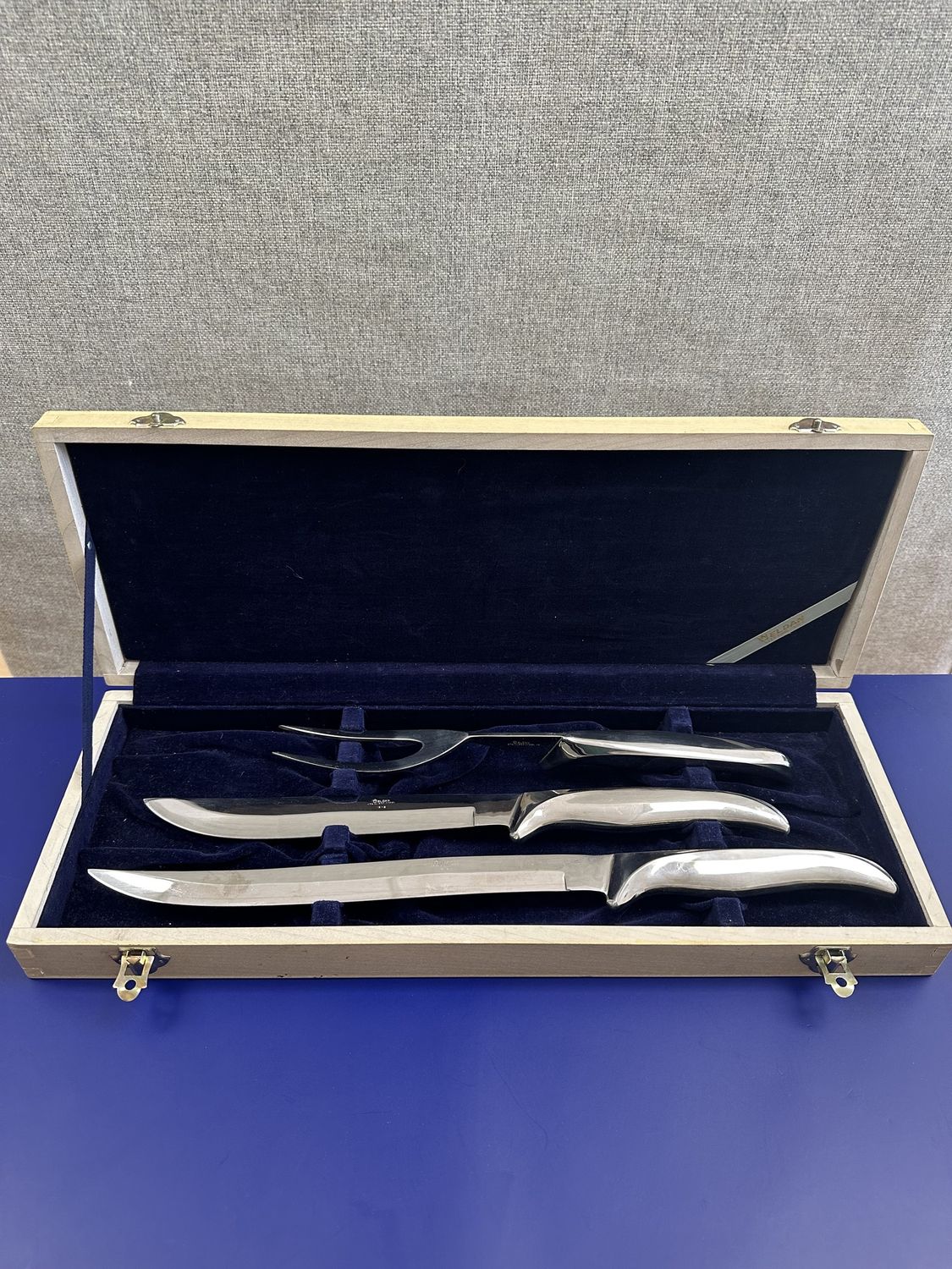 Flatware. Japan. Eldan. 3-Piece Carving Set w/Box