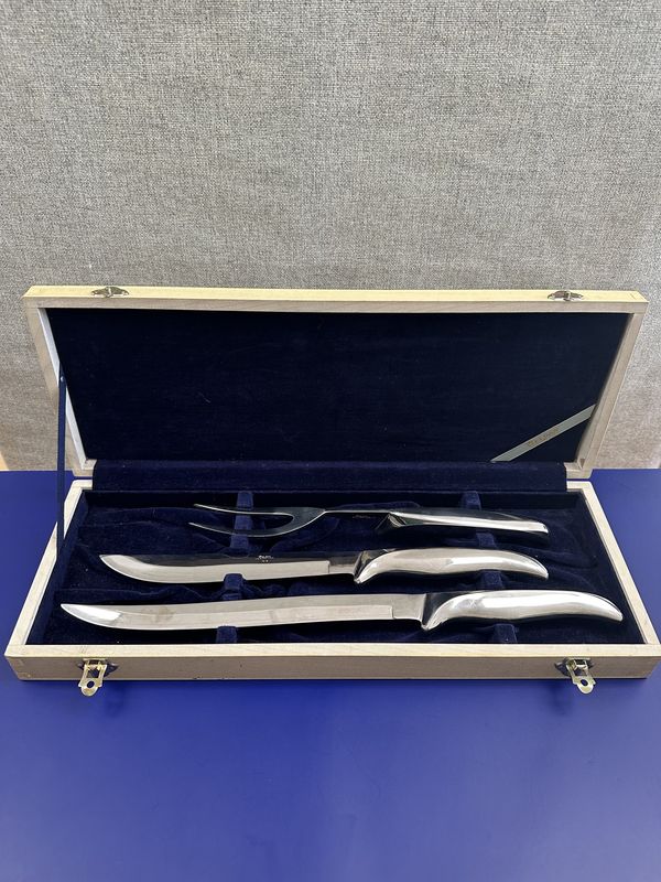 Flatware. Japan. Eldan. 3-Piece Carving Set w/Box