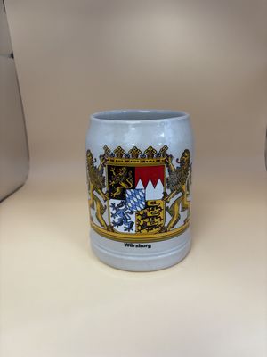 Stein. Germany. Bayern. Displays Wurzburg Coat of Arms. 5.5"H