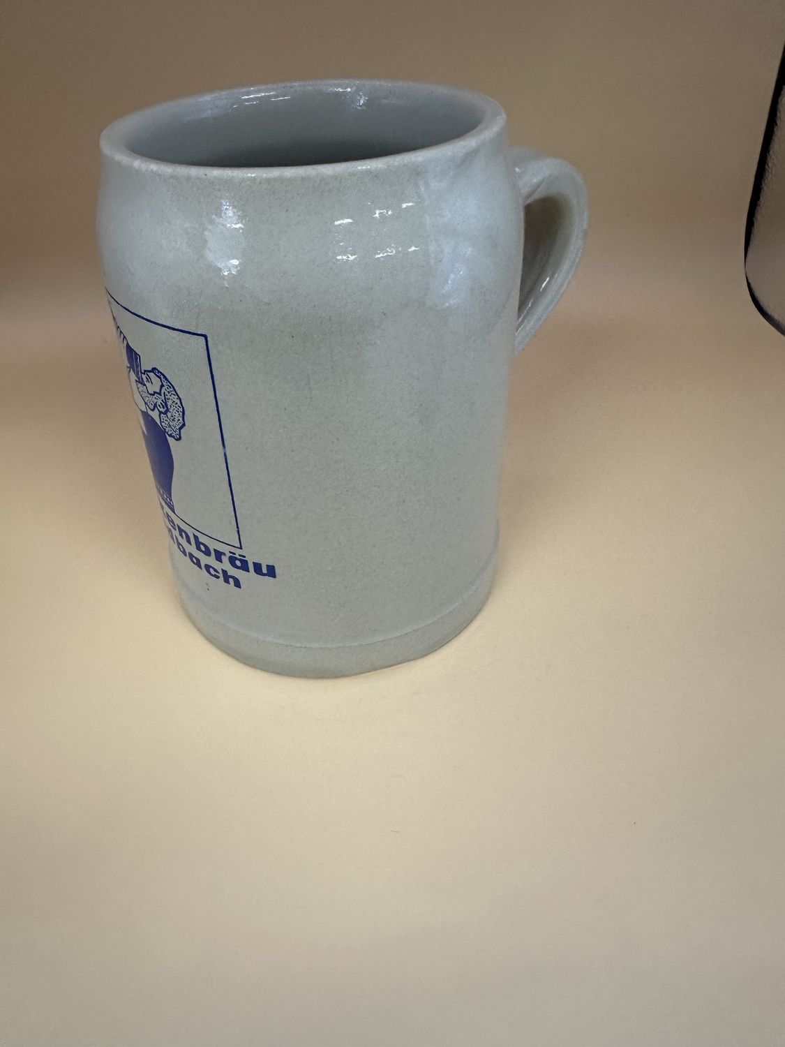 Stein. Germany. Frankenbrau Riedbach. Gray w/ Blue Letting. 5&quot;H