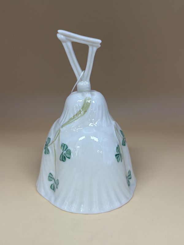 Porcelain. Ireland. Belleek. Shamrock Bell. 5"H [6th Mark/Green: 1965-1980]