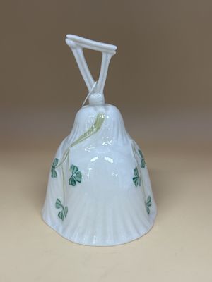 Porcelain. Ireland. Belleek. Shamrock Bell. 5"H [6th Mark/Green: 1965-1980]