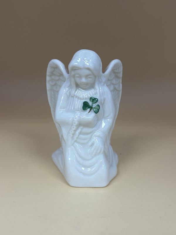 Porcelain. Ireland. Belleek. Angel of Protection. 3.75&quot;H [13th Mark/Brown: 2008-2010]