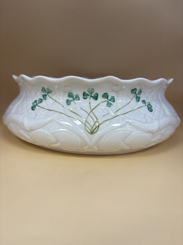 Porcelain. Ireland. Belleek. Dalriada Fruit Bowl. 9&quot;W