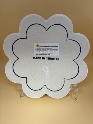 Housewares. Turkey. Ceramic Trivet w/Scalloped Edge. Floral Pattern (Set of Two). 7.25"W