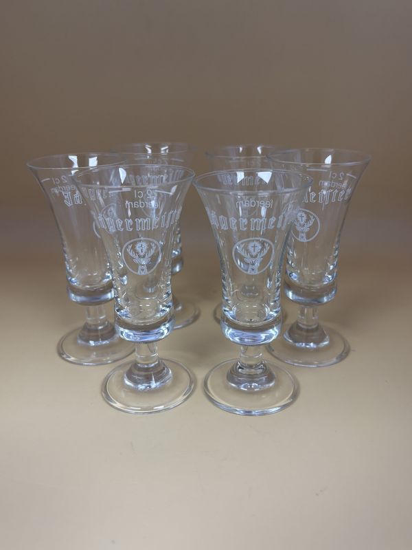 Drinkware. Germany. Jagermeister. Shot Glasses. 1.63&quot;H (Set of 6)
