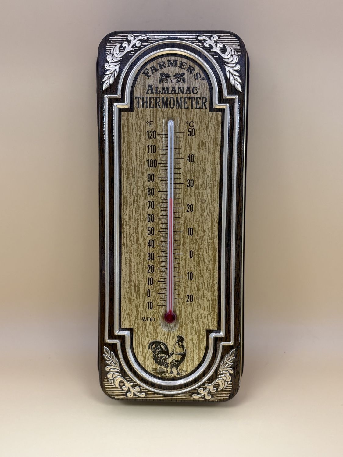 Home &amp; Bath. USA. Farmer&#39;s Almanac Thermometer Tin w/ Soap. 9&quot;H