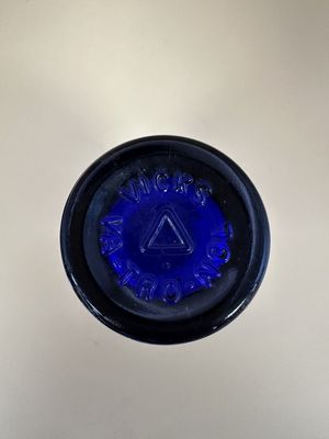 Medicine Bottles. USA. Vicks. Vatranol Bottle. Cobalt Blue. 1940s. 3"H