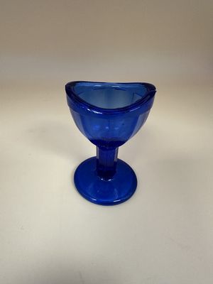 Medicine Bottles. USA. Eye Wash Cup, Vintage. Cobalt Blue. 2.5"H