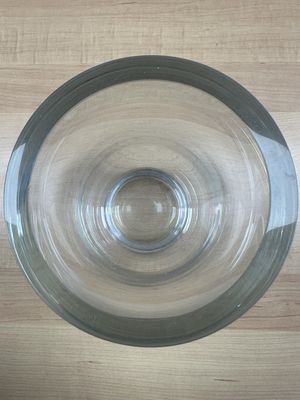 Crystal. Modern Vase with Thick Walls, Clear. 5.5"W x 10"H