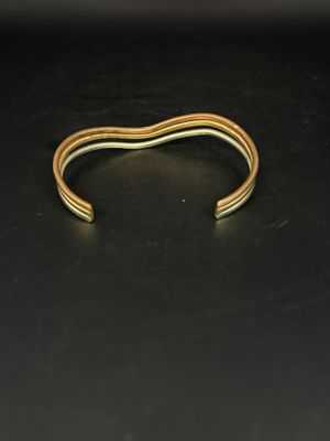 Jewelry. Sergio. Bangle. Vintage. Tri-color Brass. Size 6.5