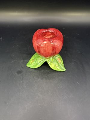 Ceramic. USA. Franciscan. Apple Pattern. Candle Stick Holders. Set of 3. 2.5" H