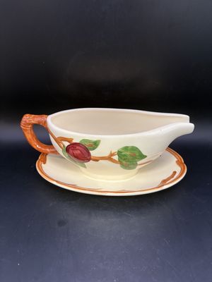Ceramic. USA. Franciscan. Gravy Dish With Attached Underplate. 1949-1953. 8.75" W