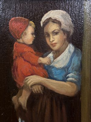 Artwork (Painting). Cornelis Bouter. Framed#2. 14"W x 16"H