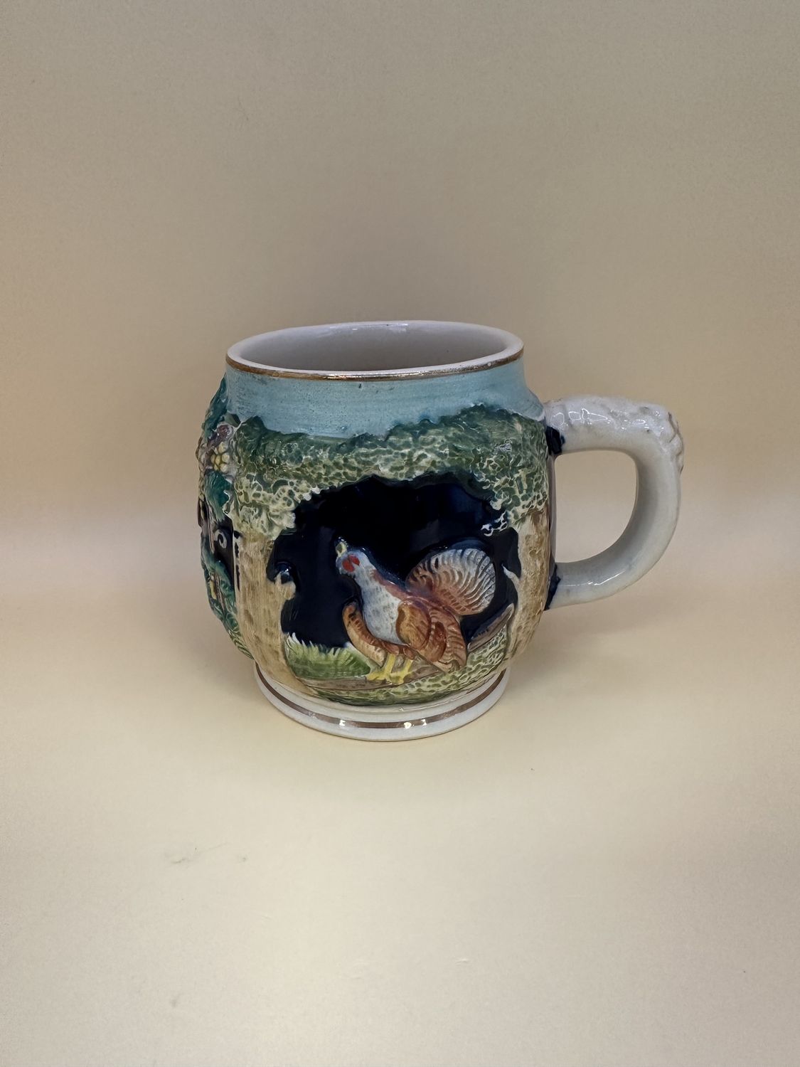 Stein. West Germany. Mug w/Hunting Theme. 3.5&quot;H