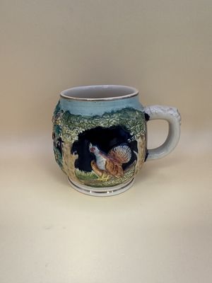 Stein. West Germany. Mug w/Hunting Theme. 3.5"H