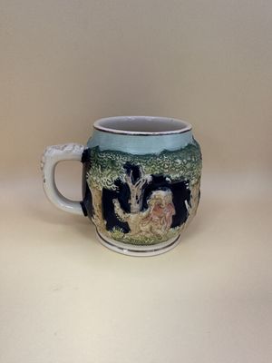 Stein. West Germany. Mug w/Hunting Theme. 3.5"H