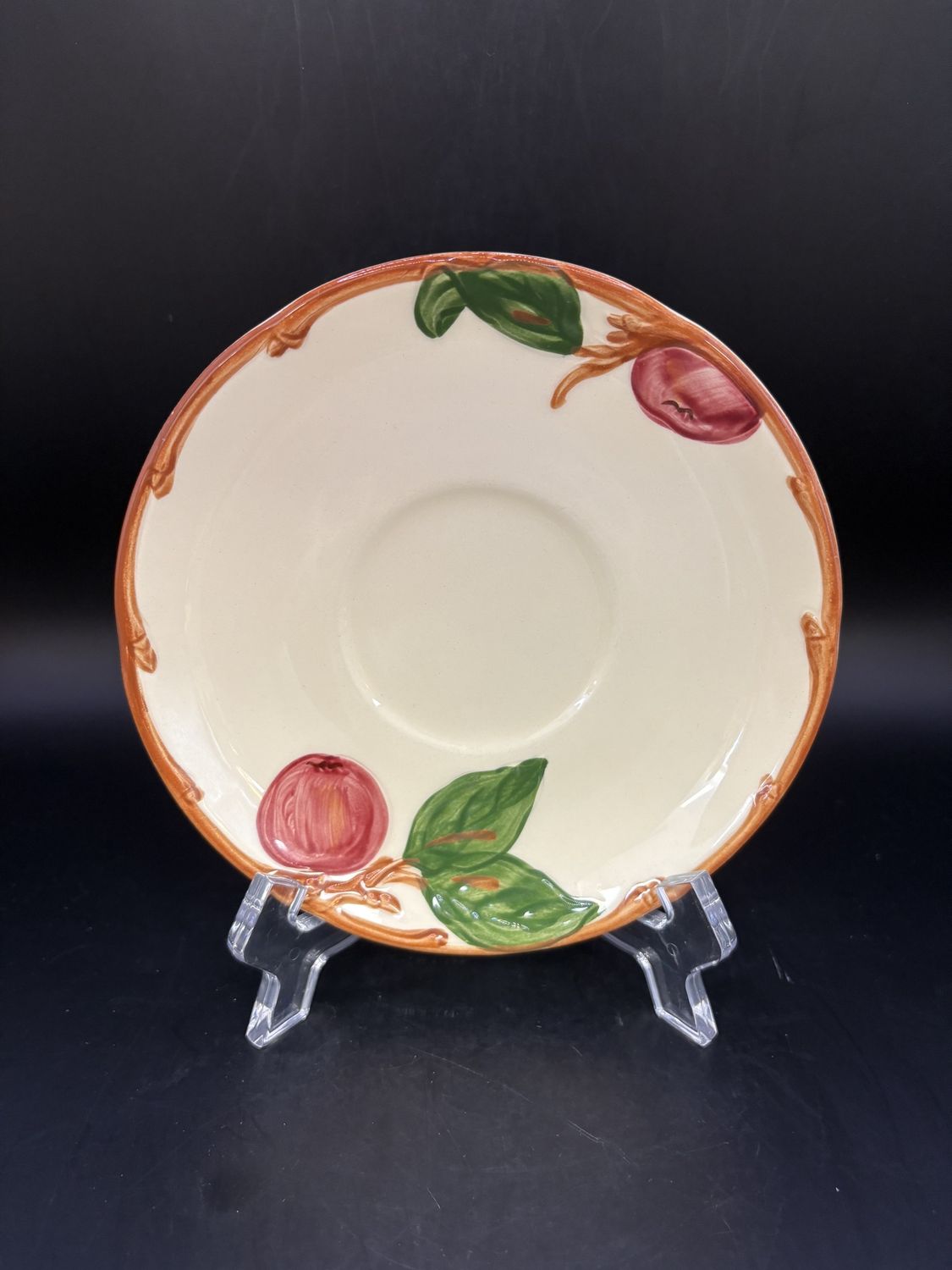 Ceramic. USA. Franciscan. Apple Pattern. Plate (Tea Cup). 1958-1960. 6&quot; W