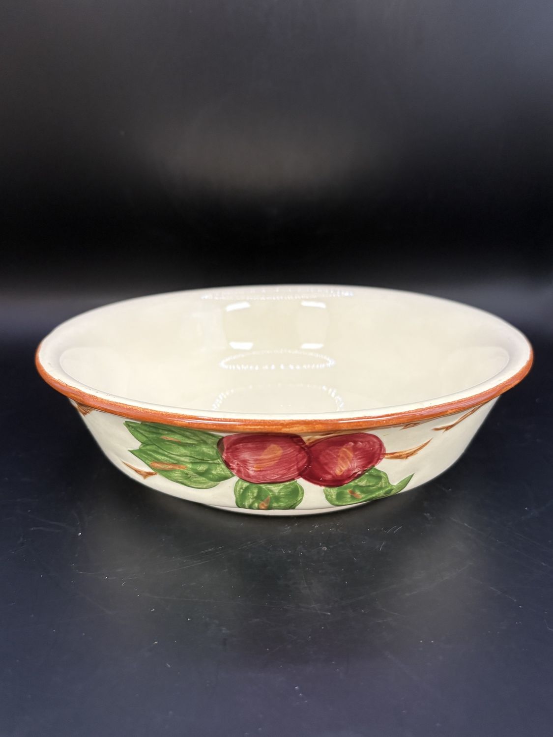 Ceramic. USA. Franciscan. Apple Pattern. Vegetable Serving Bowl. Late 1960. 7.75&quot; W