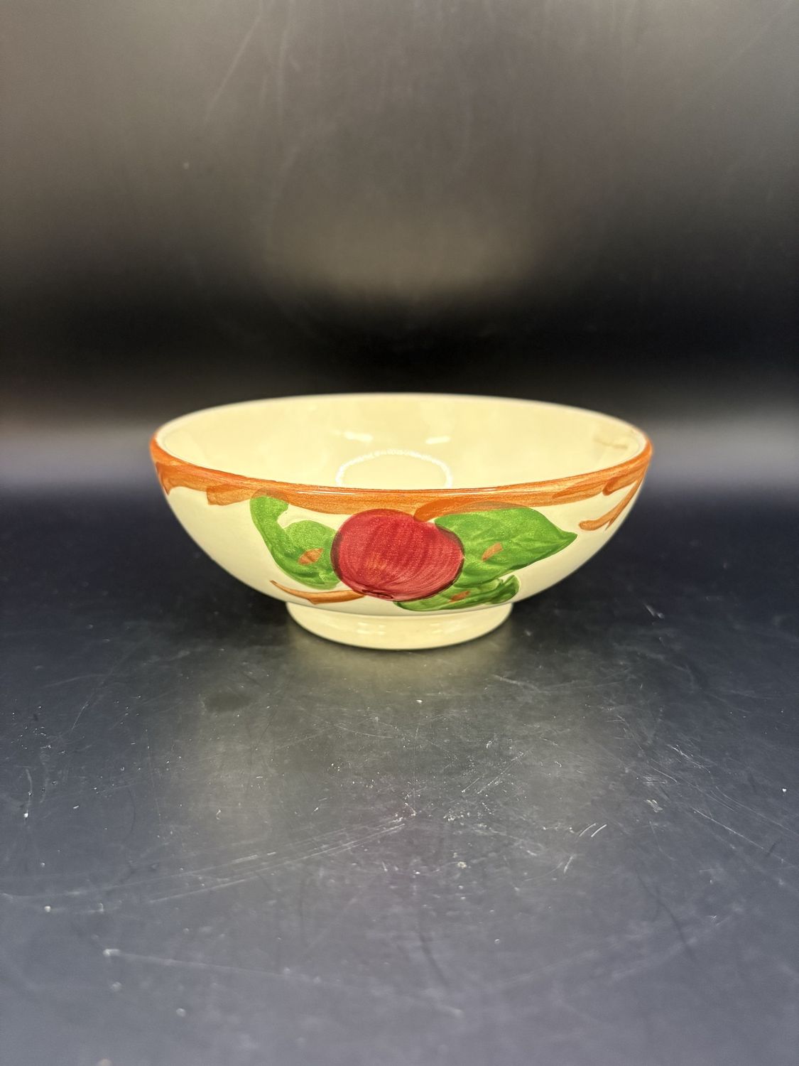 Ceramic. USA. Franciscan. Apple Pattern. Bowl (Cereal). 1972-1974. 5.75&quot; W