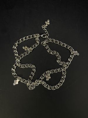 Jewelry. Silver Tone Chains w/ Charms. 5"L