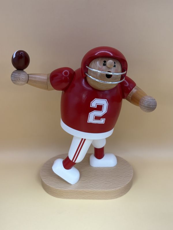 Smoker. Germany. Kwo. Football Player in Red Jersey #2 [NEW]. 8&quot;H