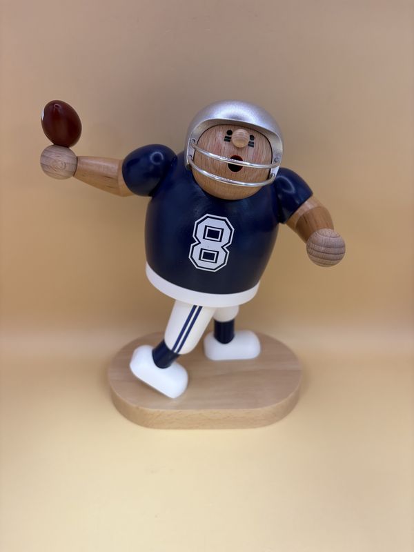 Smoker. Germany. Kwo. Football Player in Blue Jersey #8 [NEW]. 8&quot;H