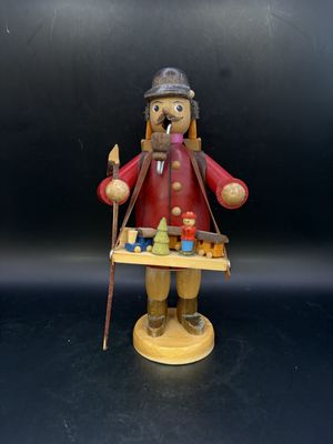 Smoker. Germany. Erzgebirgische. Toy Sales Man. 7.38"H