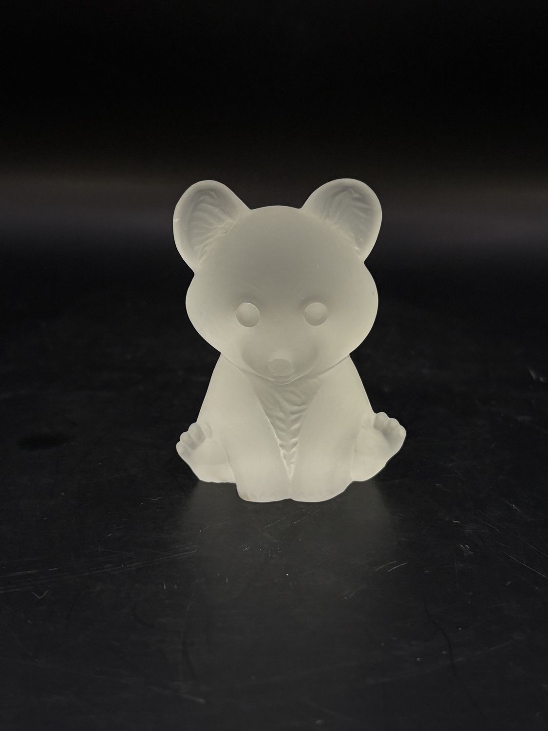 Crystal. Mexico. Kristaluxus. Frosted Teddy Bear. 2.5&quot;H