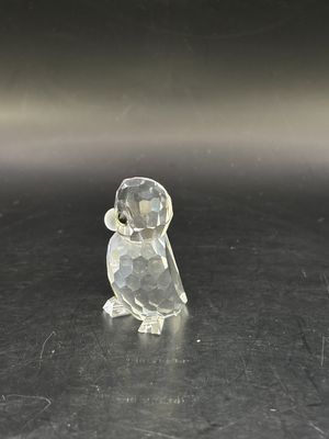 Crystal. Austria. Swarovski. Small Owl Sitting Upright. 1.5"H