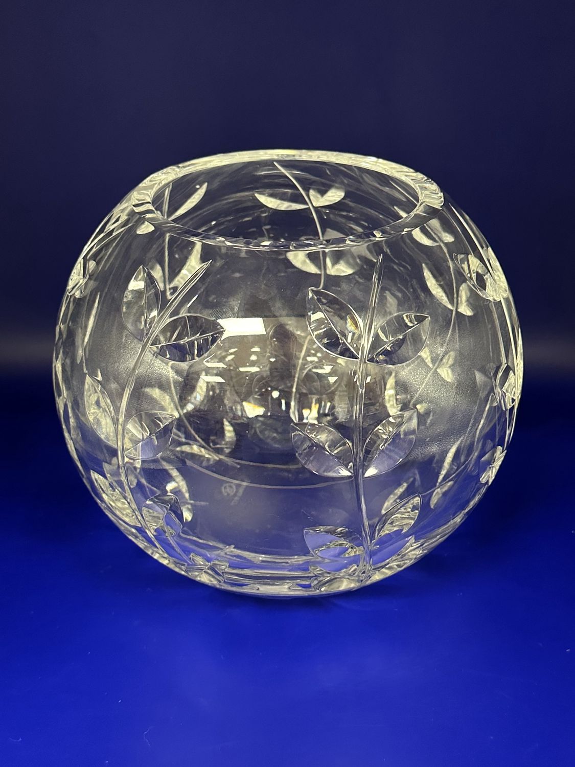 Crystal. Germany. Tiffany &amp; Co. Rose Bowl. 7&quot;H x 7.5&quot;W