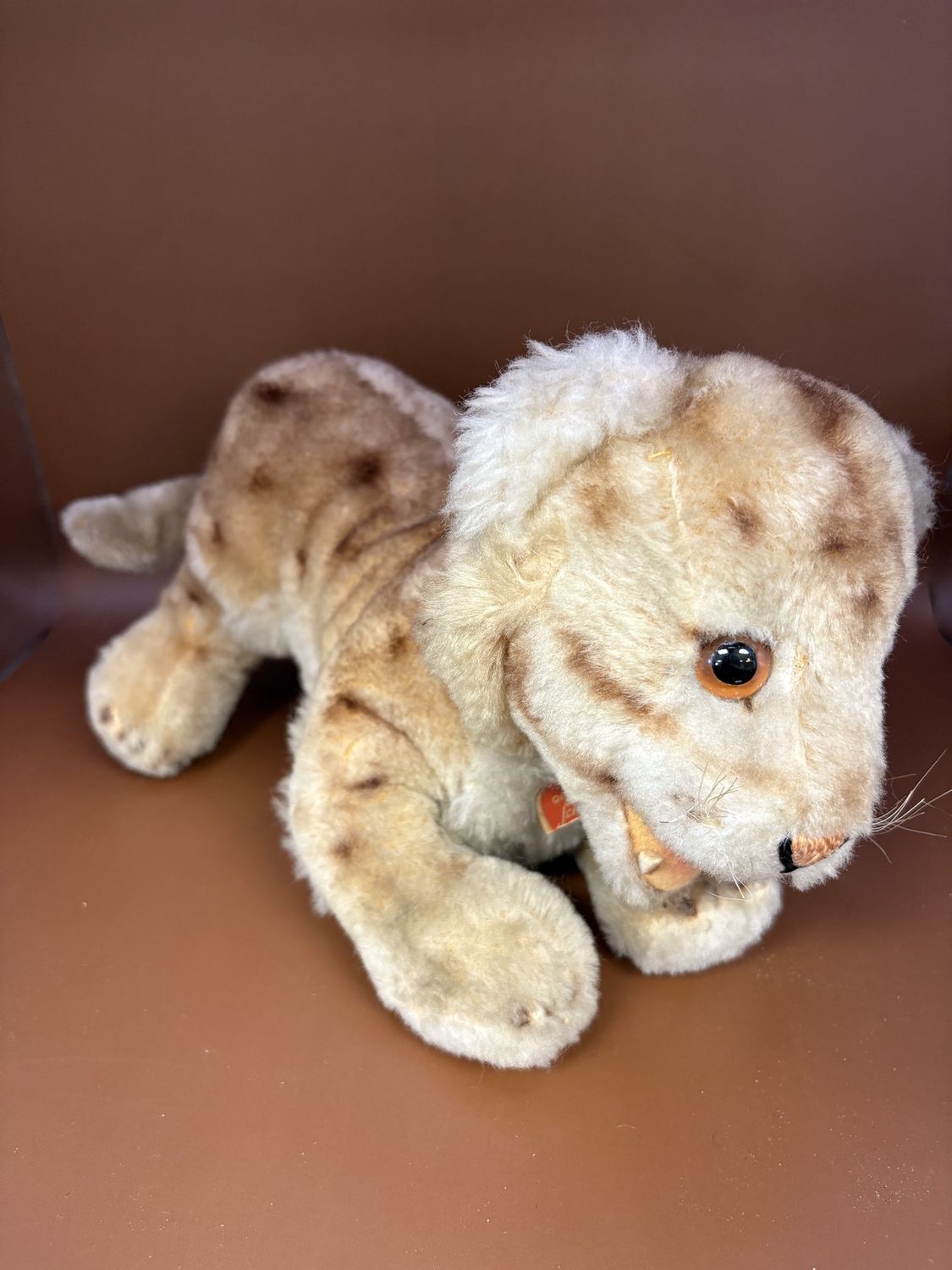 Plush. Germany. Schuco. Vintage Lion Cub. 11&quot;L