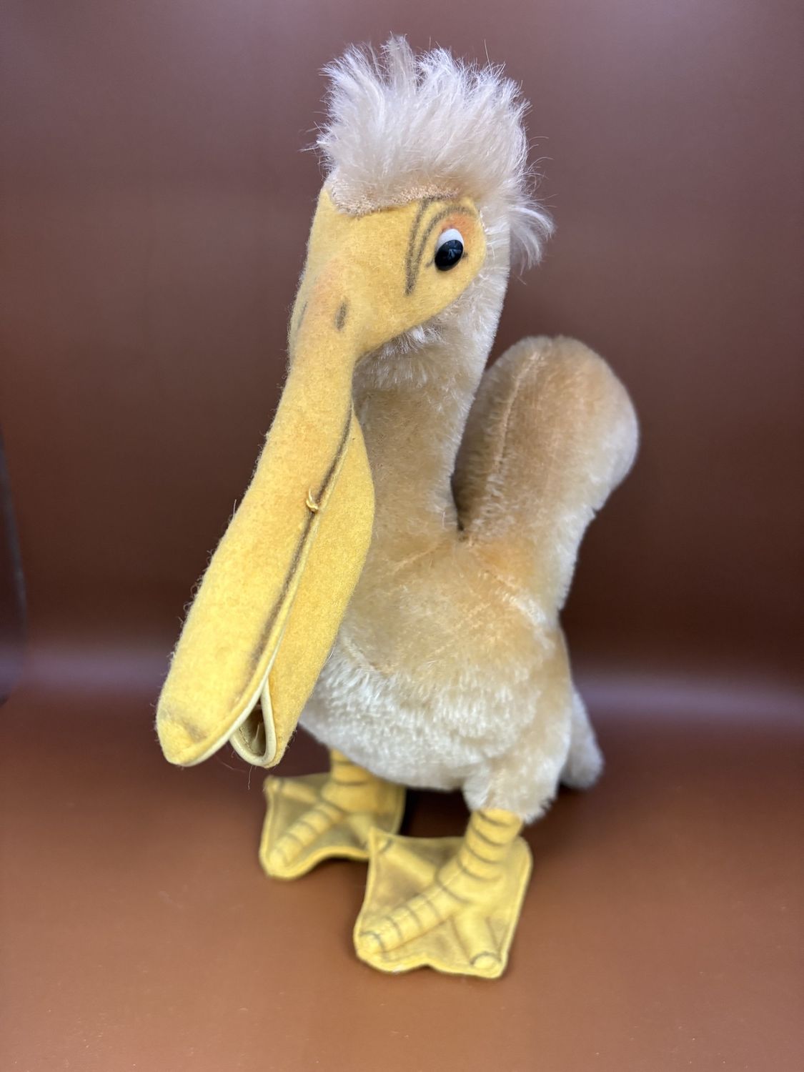 Plush. Germany. Steiff. Pelican. &quot;Piccy&quot;. Mohair. 10&quot;H