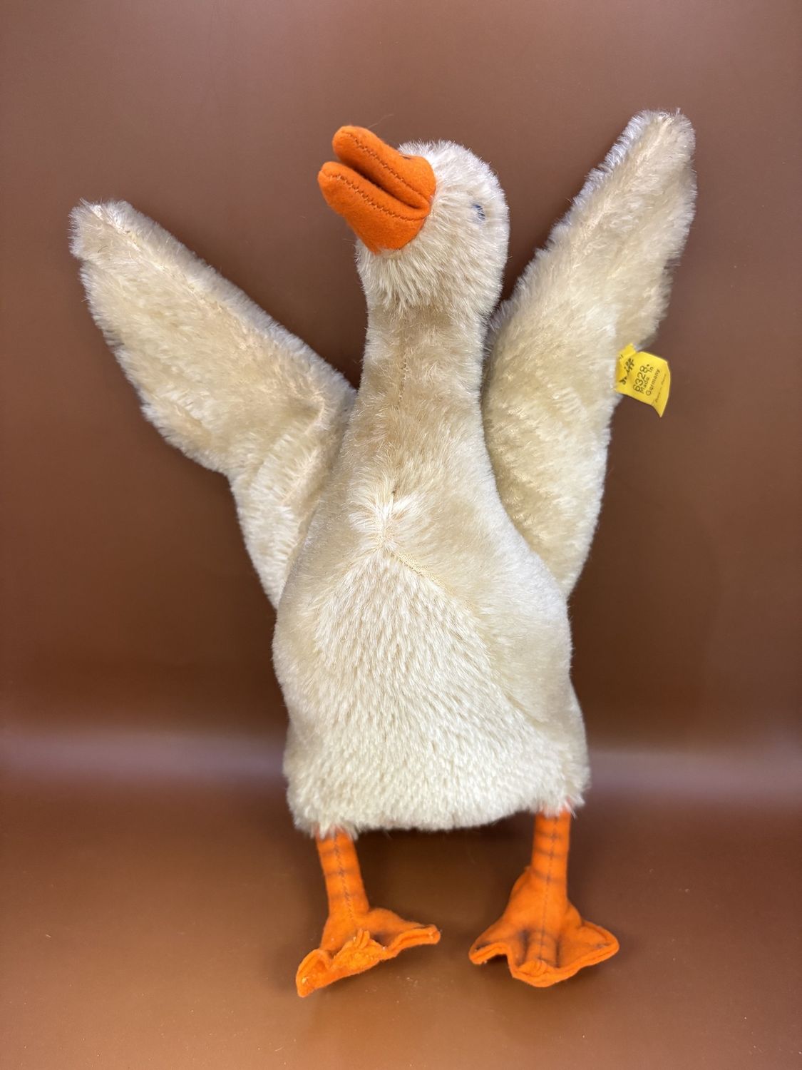 Plush. Germany. Steiff. Goose. &quot;Irene.&quot; Mohair. 10&quot;H