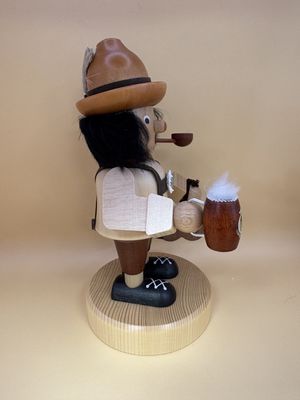 Smoker. Germany. Christian Ulbricht. Bavarian Man with Beer Stein.  9"H