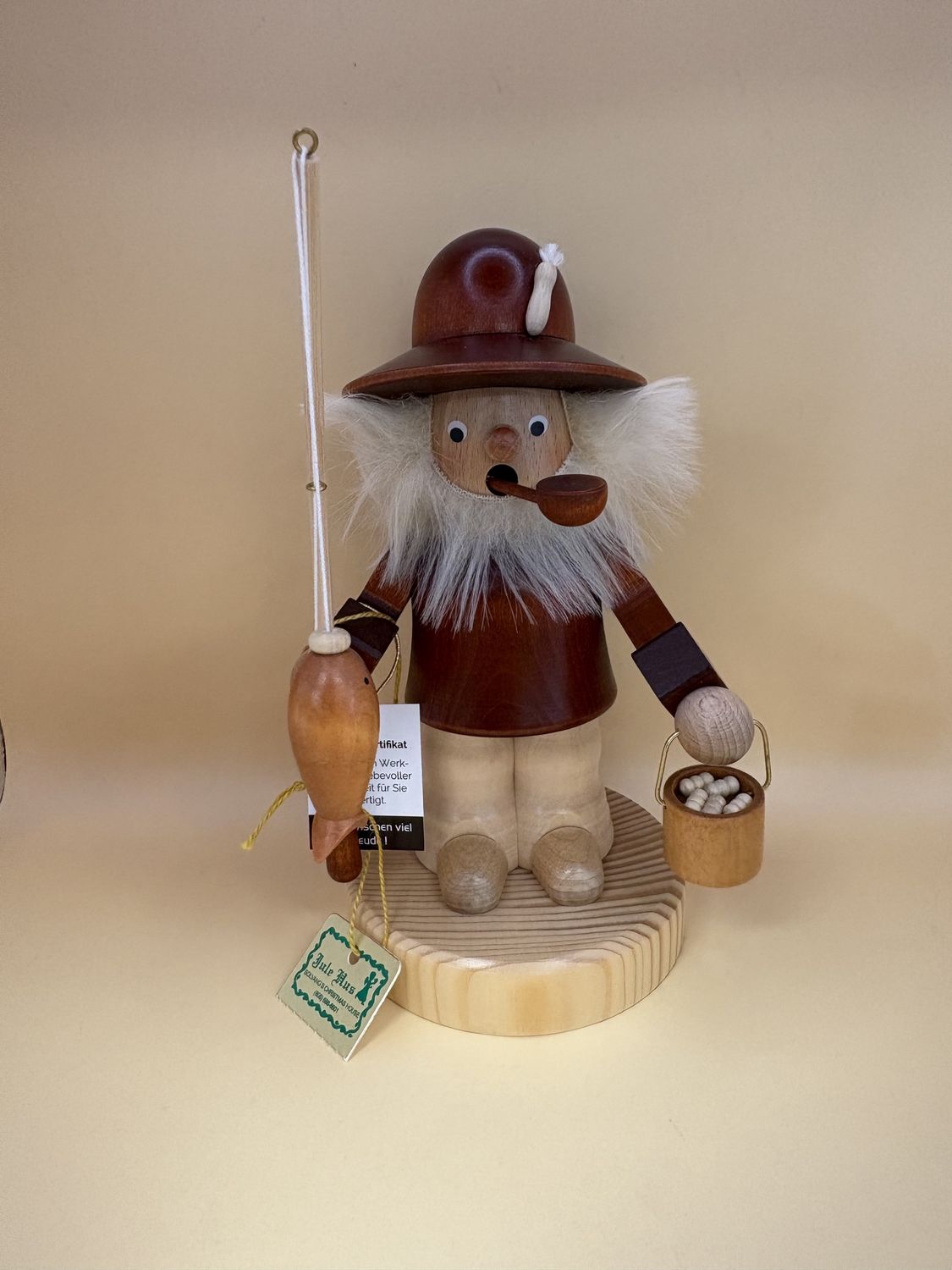 Smoker. Germany. Christian Ulbricht. Fisherman. 8&quot;H