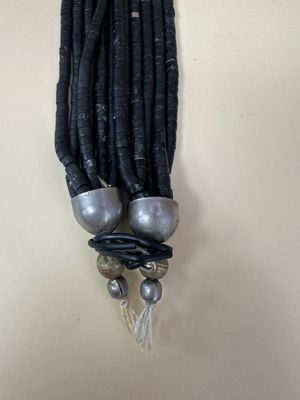 Jewelry. Necklace. Black Beads. Vintage 24"L