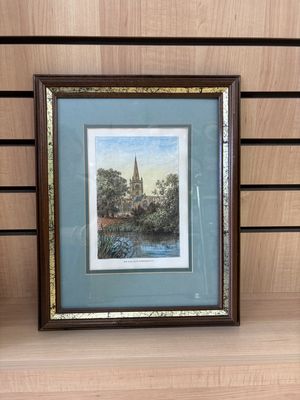 Artwork (Watercolor). England. Holy Trinity Church, Stratford-upon-Avon. 15.25Hx12.5W