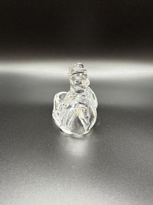 Candle Holder. Ireland. Waterford. Crystal Snowman. 2.5"H