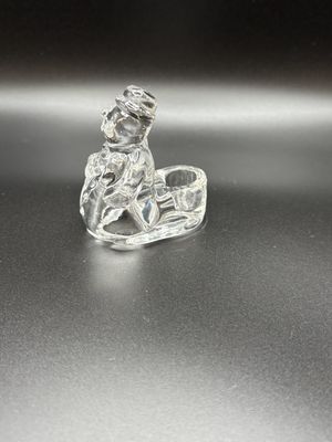 Candle Holder. Ireland. Waterford. Crystal Snowman. 2.5"H