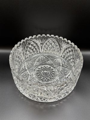 Crystal. USA. Fruit Bowl. American Brilliant Period (ABP). 8"W