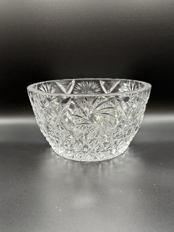 Crystal. Bowl. American Brilliant Pattern. 6.75&quot;W