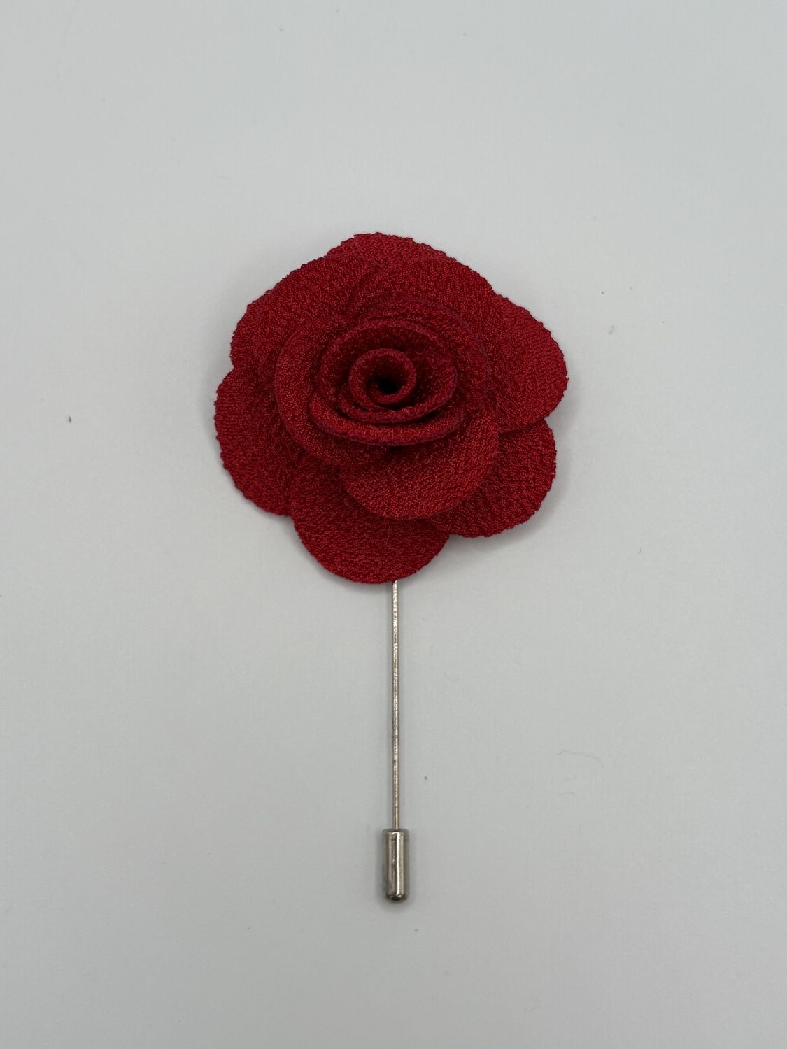Jewelry. Pin. Red Rose (Fabric). 2.25&quot;W