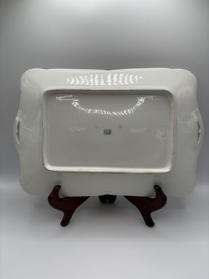 Porcelain. France. Limoges. Tray. Rectangular w/ Floral &amp; Gold Details. Antique (1882-1890). 12.5"W