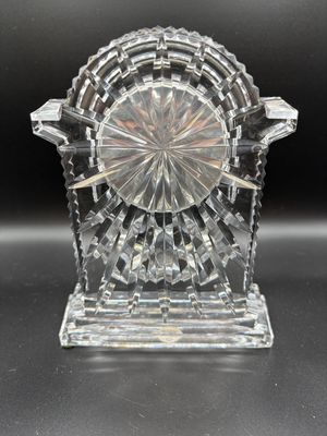 Clock. Ireland. Waterford Crystal. Gold Faced Carriage Clock w/Box. 7.25"H