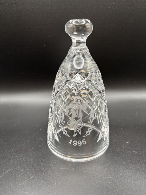 Crystal. Ireland. Waterford. Annual Bell. 1995. &quot;Twelve Drummers Drumming&quot;. 5.5&quot;H